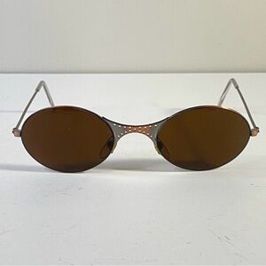 Vintage brown lens sunglasses with bronze and silver tones